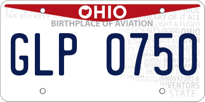 OH license plate GLP0750