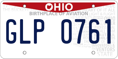 OH license plate GLP0761