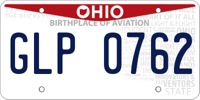OH license plate GLP0762