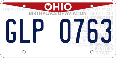 OH license plate GLP0763