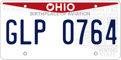 OH license plate GLP0764