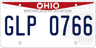 OH license plate GLP0766