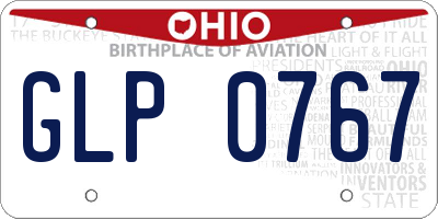 OH license plate GLP0767