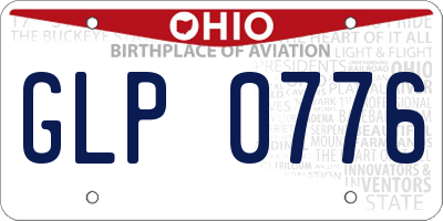 OH license plate GLP0776