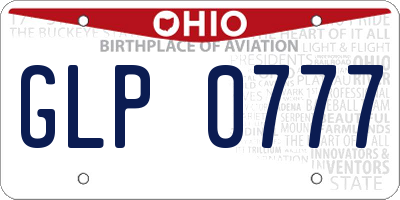 OH license plate GLP0777
