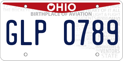 OH license plate GLP0789