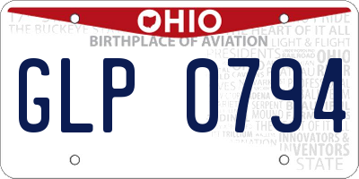 OH license plate GLP0794