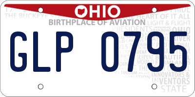 OH license plate GLP0795
