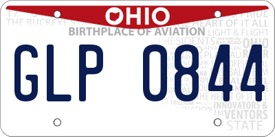 OH license plate GLP0844