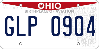 OH license plate GLP0904