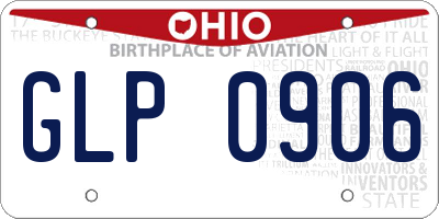 OH license plate GLP0906