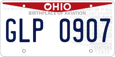 OH license plate GLP0907