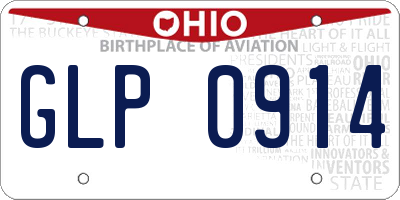 OH license plate GLP0914