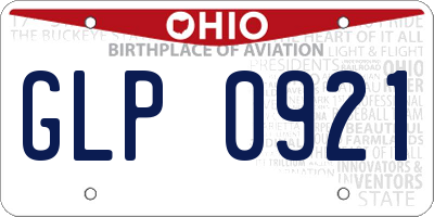 OH license plate GLP0921
