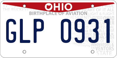 OH license plate GLP0931