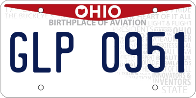 OH license plate GLP0951