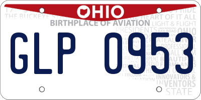 OH license plate GLP0953