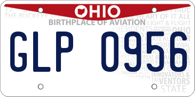 OH license plate GLP0956