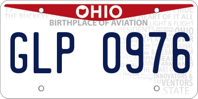 OH license plate GLP0976