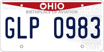 OH license plate GLP0983