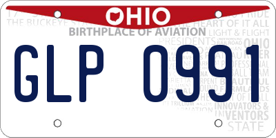 OH license plate GLP0991