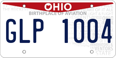 OH license plate GLP1004