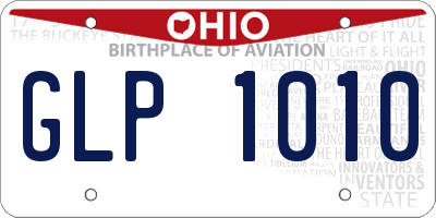 OH license plate GLP1010