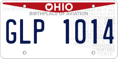 OH license plate GLP1014