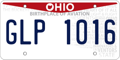 OH license plate GLP1016