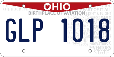 OH license plate GLP1018
