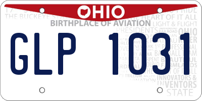 OH license plate GLP1031