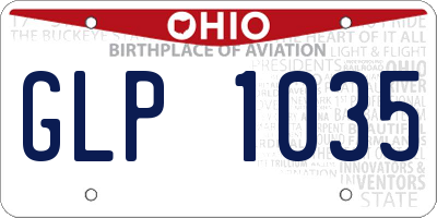 OH license plate GLP1035
