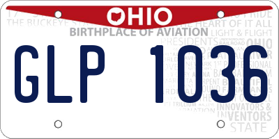 OH license plate GLP1036