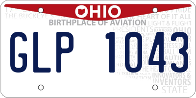OH license plate GLP1043