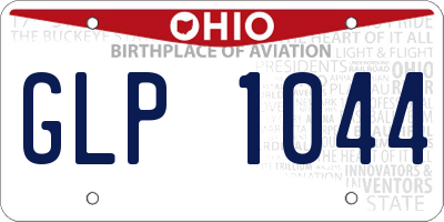OH license plate GLP1044