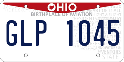 OH license plate GLP1045