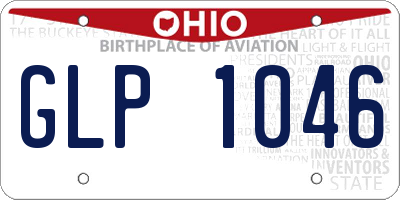 OH license plate GLP1046
