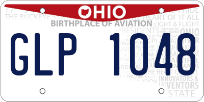 OH license plate GLP1048