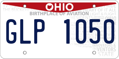 OH license plate GLP1050