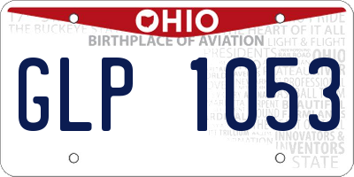 OH license plate GLP1053