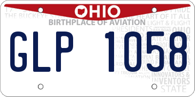 OH license plate GLP1058