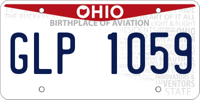 OH license plate GLP1059