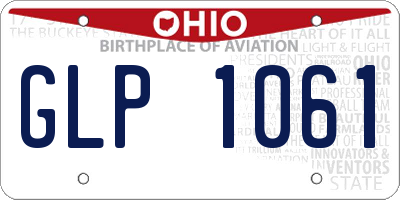 OH license plate GLP1061