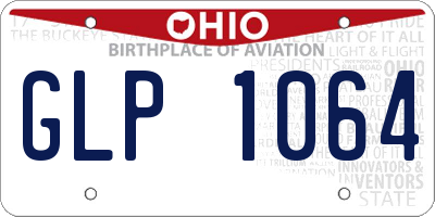 OH license plate GLP1064