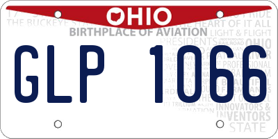 OH license plate GLP1066