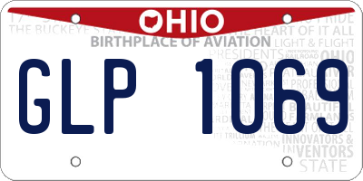 OH license plate GLP1069