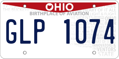 OH license plate GLP1074