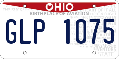 OH license plate GLP1075