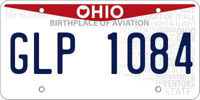 OH license plate GLP1084