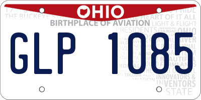 OH license plate GLP1085